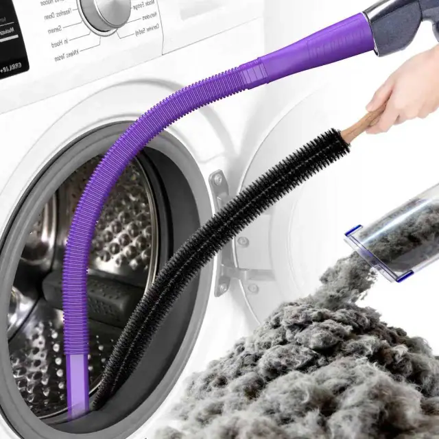 Sealegend two-piece dryer vent cleaner kit with vacuum attachment and brush